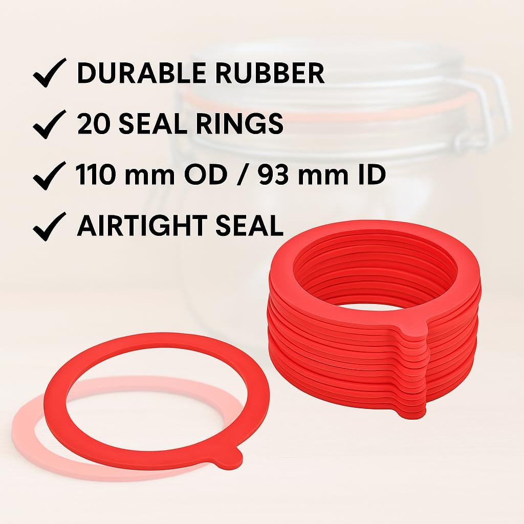 AlcoFermBrew Jar Rubber Seal Rings 20-Pack 110mm