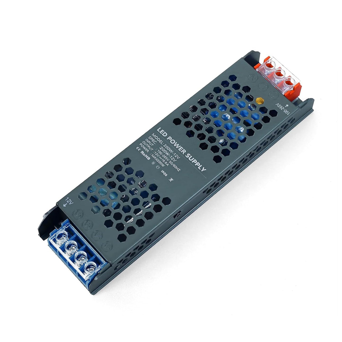 KSIBNW 7-D687-12V-200W Extra Thin LED Driver Transformer 230V to 12V 200W