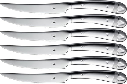 WMF Premium 6‑Piece Steak Knife Set – Serrated Stainless Steel Cutlery