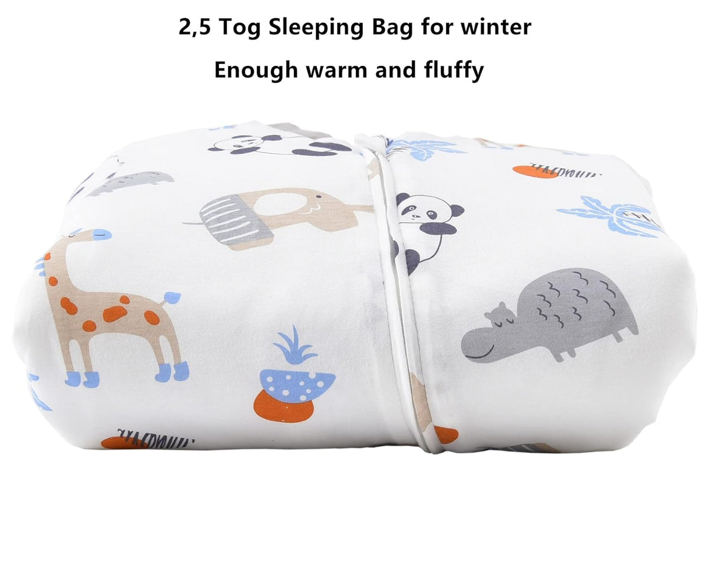 Chilsuessy Ultra-Soft Panda Baby Sleeping Bag with Removable Sleeves