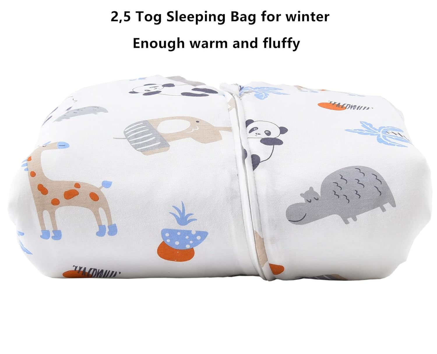 Chilsuessy Ultra-Soft Panda Baby Sleeping Bag with Removable Sleeves