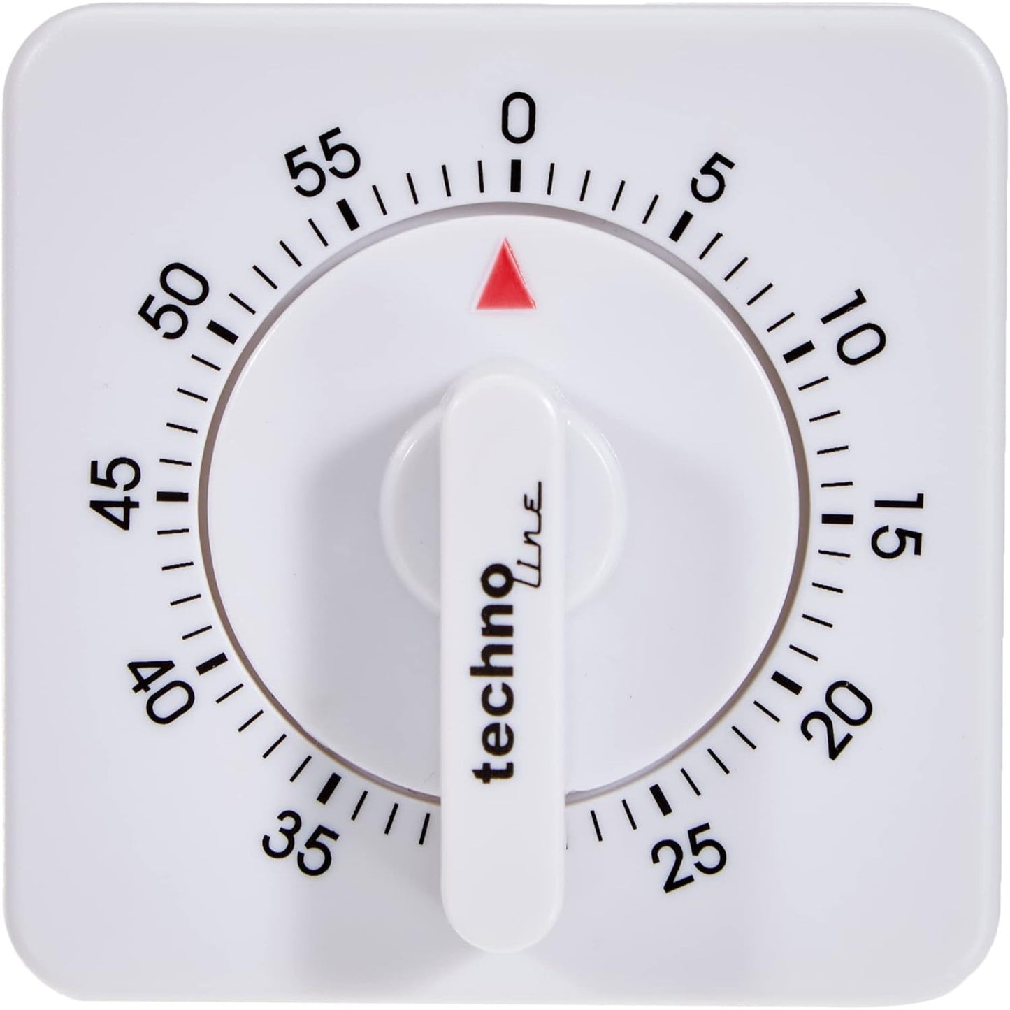 Technoline KZW Analog White Mechanical 60-Minute Kitchen Timer for Cooking Baking