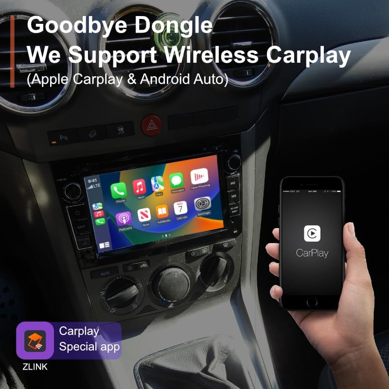 Amaseaudio Android 14 7-Inch Car Stereo with Wireless CarPlay