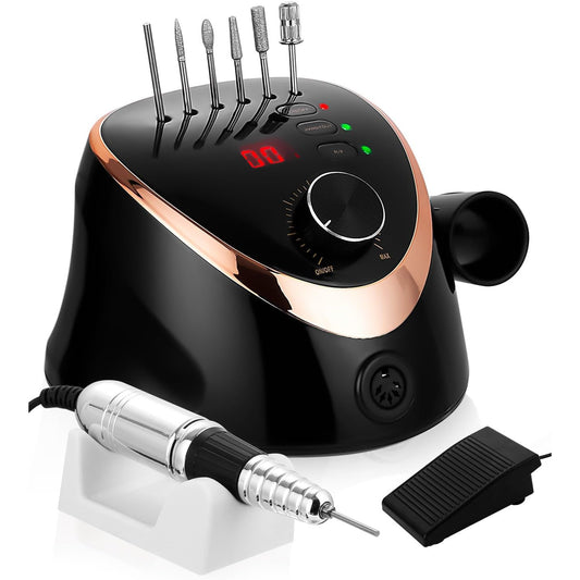 NEFLSI 35000 RPM Electric Nail Cutter with LED Display & Pedal