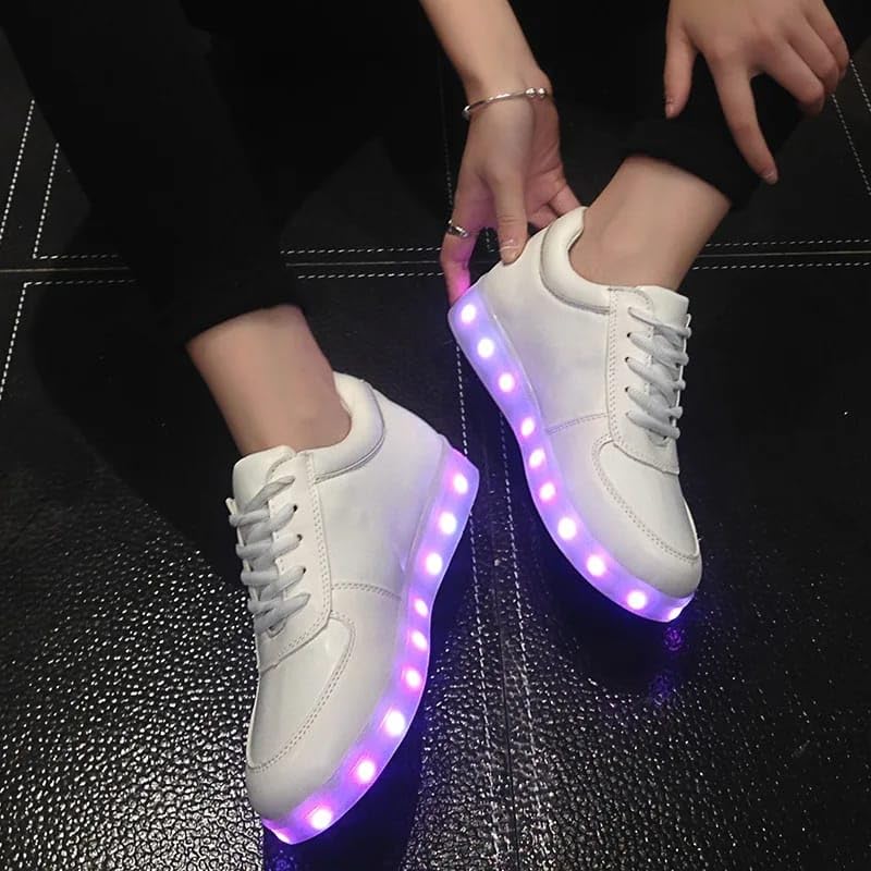 LED Light-Up Casual Shoes for Men – Vibrant Colors, USB Rechargeable