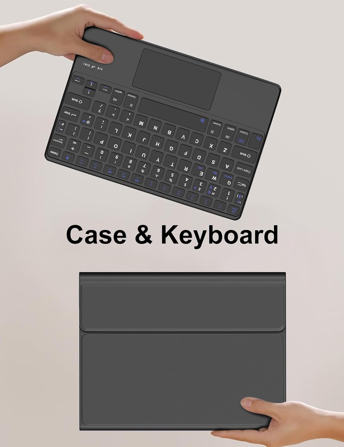 FOGARI Keyboard Case for iPad 9.7-Inch 2018/2017 Magnetic Detachable Bluetooth UK Layout Black