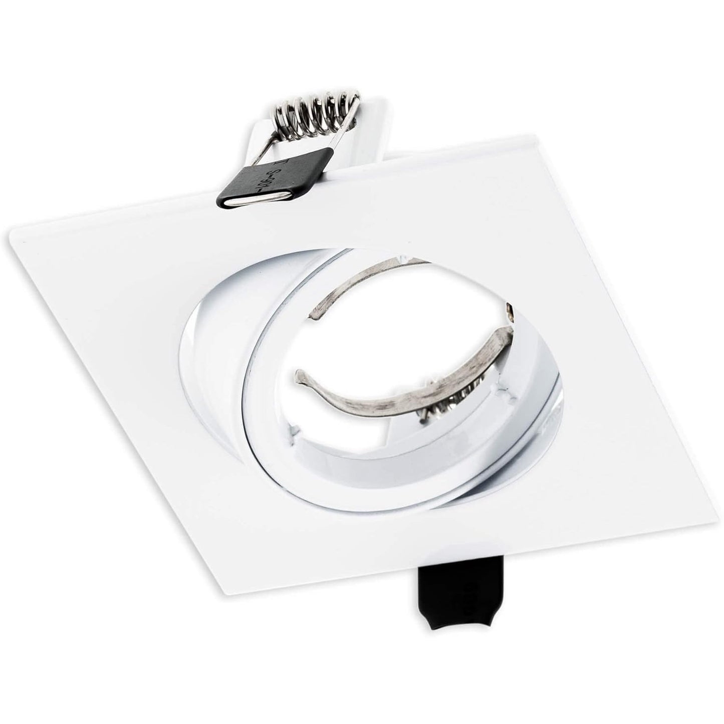 SEBSON White Swiveling Square Downlight with GU10 Socket - 95mm Frame