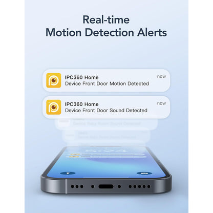 GNCC Dual-Lens Indoor Camera with 360° PTZ, Night Vision, Audio