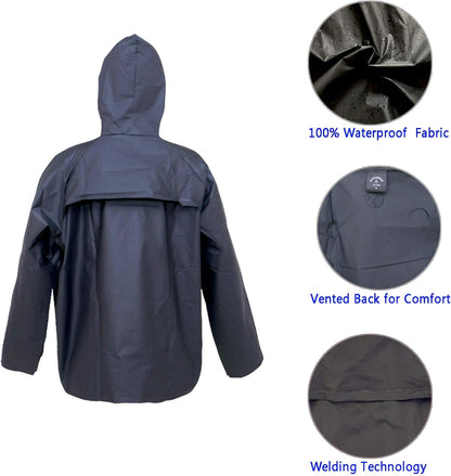 RainRider Classic Unisex Adult Waterproof Motorcycle Rain Suit