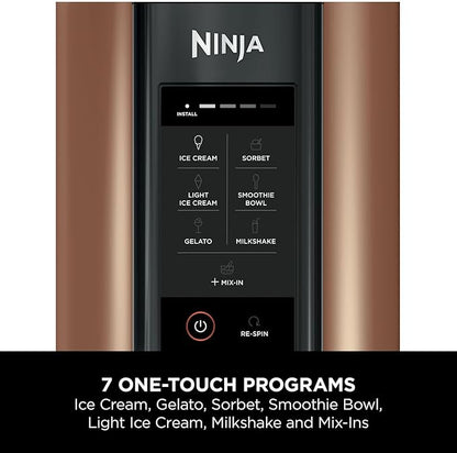 Ninja CREAMi Ice Cream Maker 1.4L 7 Programs Black Copper NC300UKCP