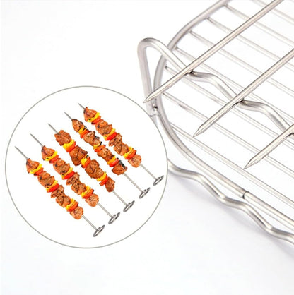 Knadgbft Stainless Steel Air Fryer Three Layer Rack