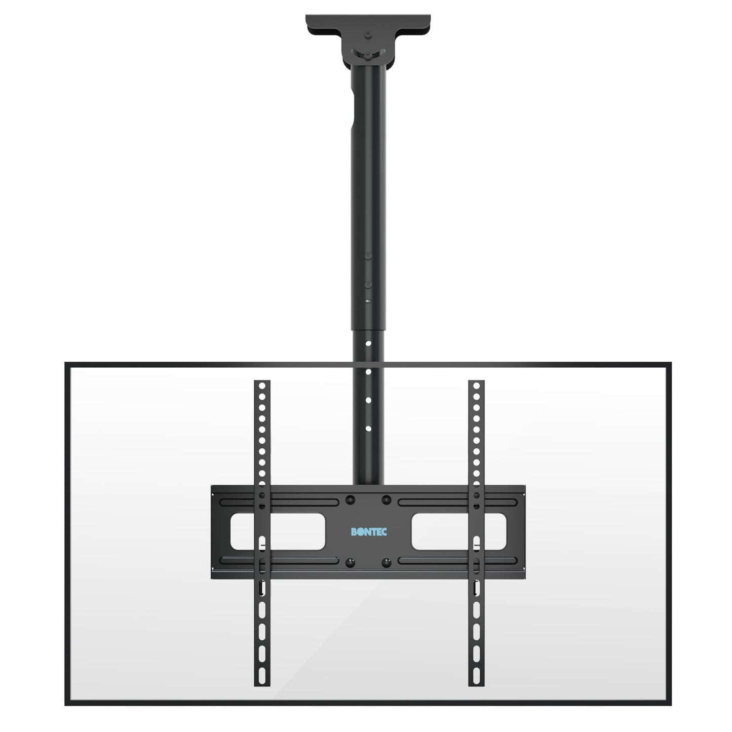 BONTEC Universal TV Ceiling Mount: Tilt, Swivel, Adjustable Height for 26-65 Inch TVs