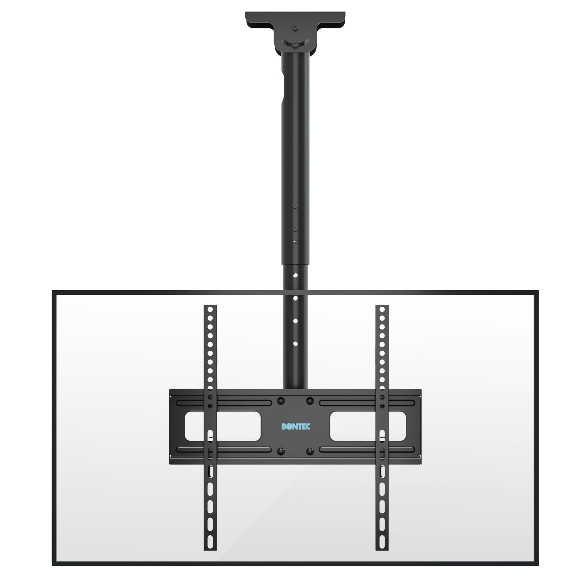 BONTEC Universal TV Ceiling Mount: Tilt, Swivel, Adjustable Height for 26-65 Inch TVs