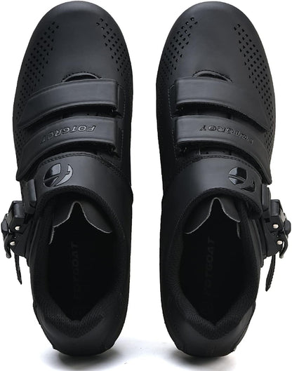 FOTGOAT MTB Cycling Shoes with SPD 2 Cleats, Black EU40