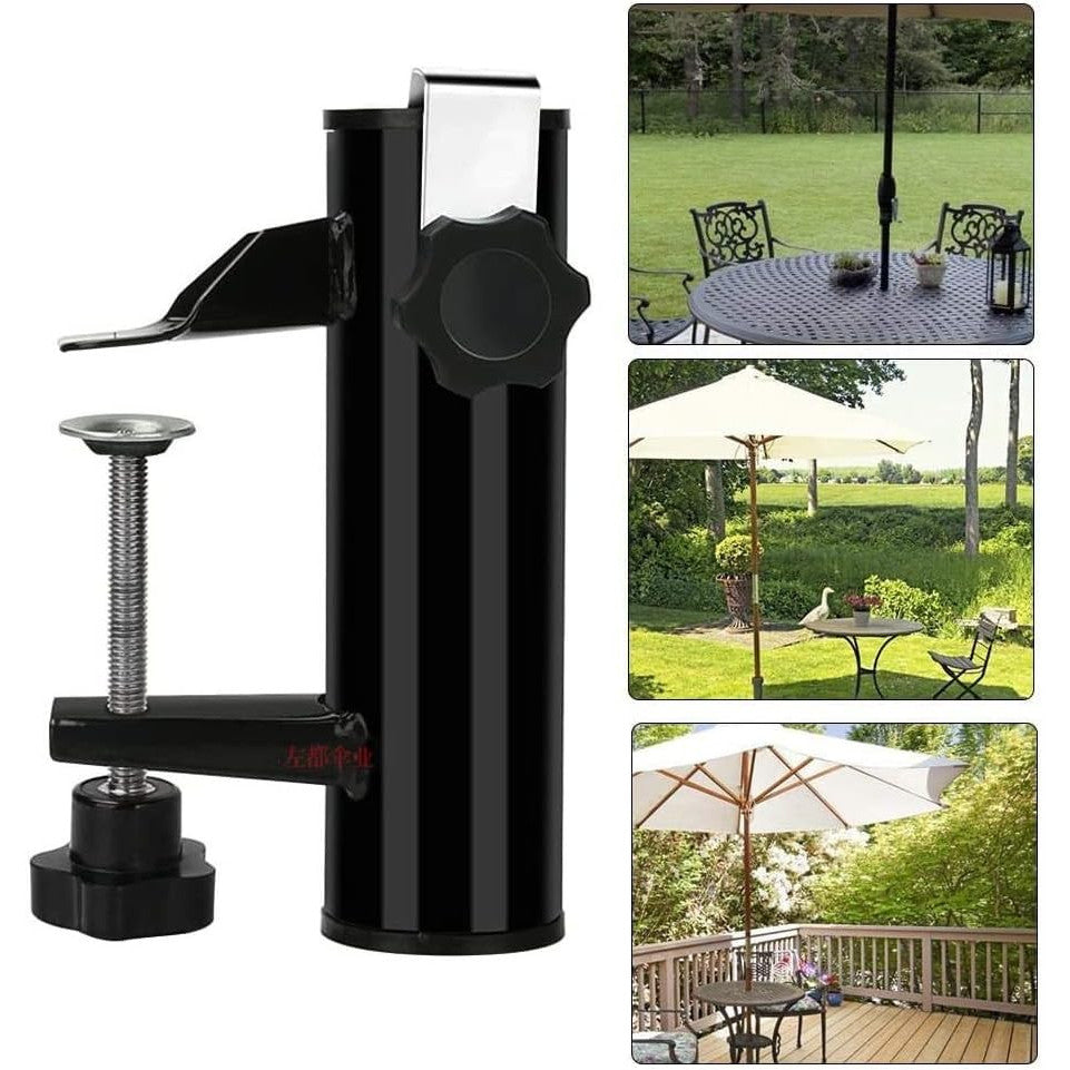 Balcony Umbrella Holder Clamp for Rectangular Railings and Tables