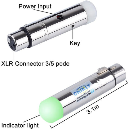 CHINLY 2.4G Wireless DMX512 Receiver for LED Stage Lighting Control