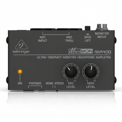 Behringer MICROMON MA400 Compact Monitor Headphone Amplifier Silver