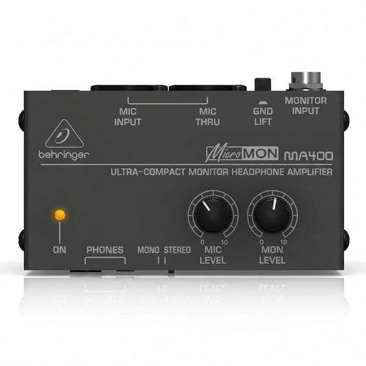 Behringer MICROMON MA400 Compact Monitor Headphone Amplifier Silver