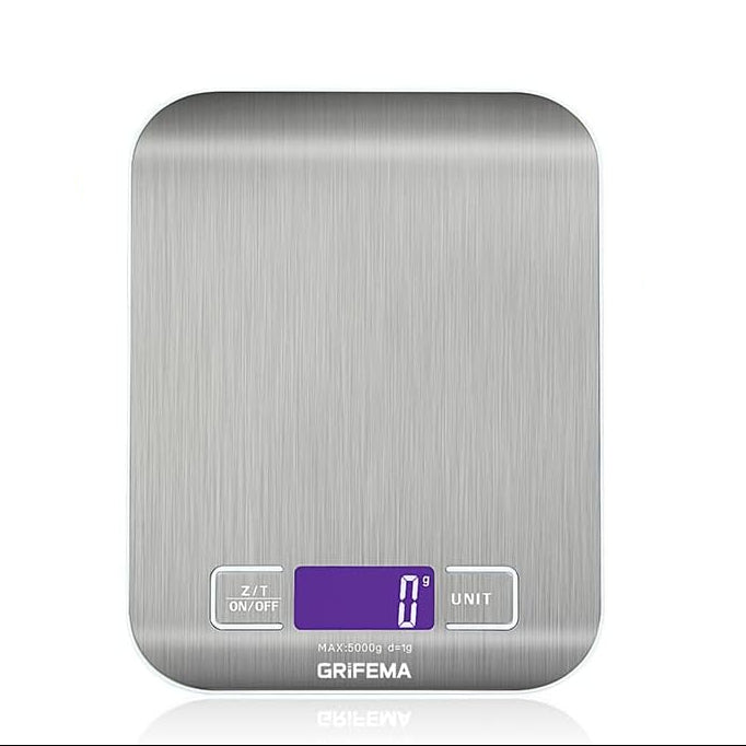 GRIFEMA High Precision Kitchen Scale 5000g Capacity With Backlit LCD