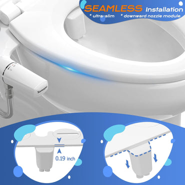Ultra Slim Dual Nozzle Bidet Attachment for Toilet – Adjustable Water Pressure – SAMODRA