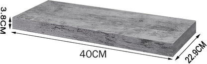 WOLTU Grey Oak Floating Wall Shelf 40cm with 10kg Capacity