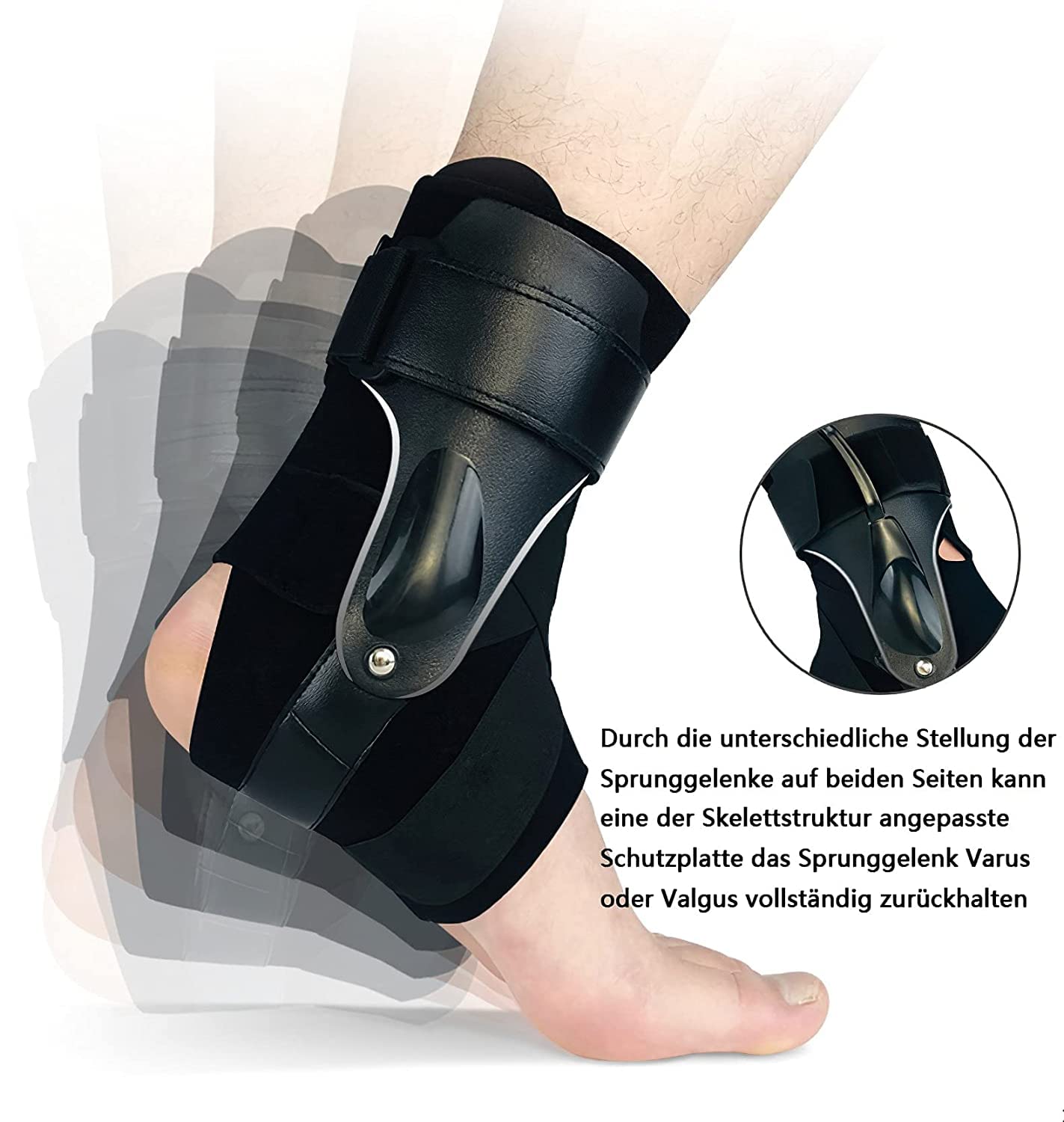 Premium Ankle Support Brace with Stabilizers for Injury Recovery and Pain Relief