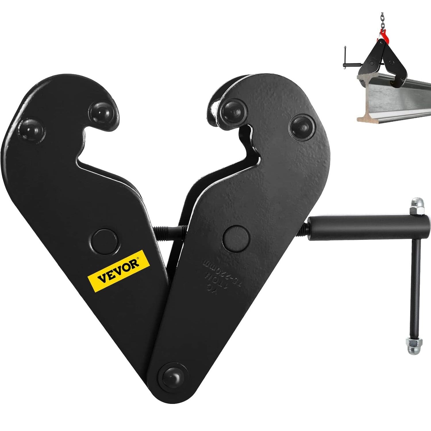 VEVOR 1 Ton Capacity I Beam Clamp For Rigging Heavy Duty Steel Lifting