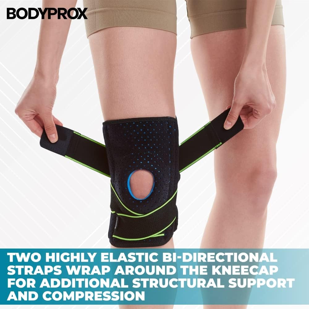 Bodyprox Knee Brace with Stabilizers and Gel Patella Pads