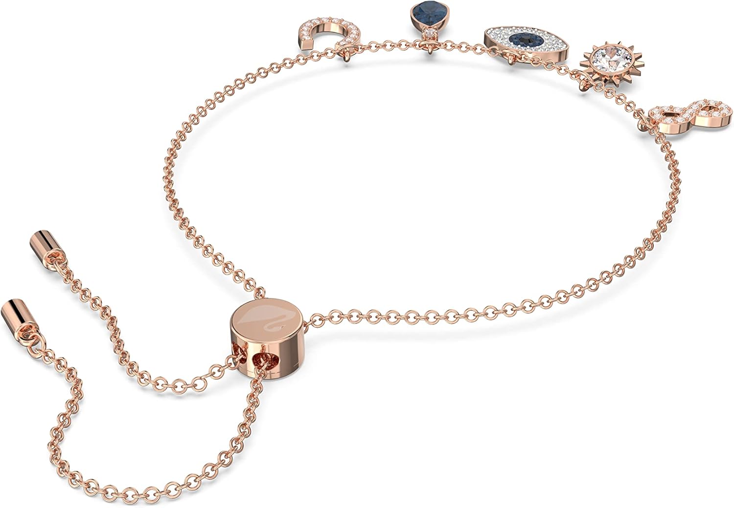 Swarovski Symbolica Evil Eye Charm Bracelet with Blue White Crystals