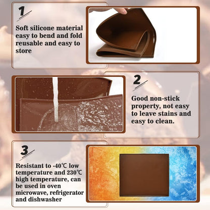 UTRUGAN Silicone Baking Mats 30.5 x 25.8 cm Brown