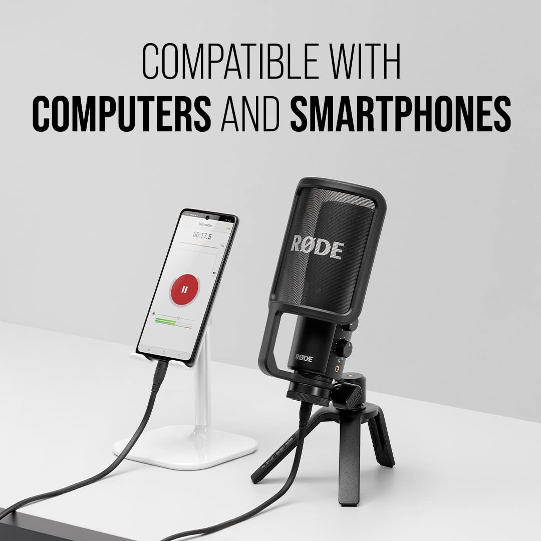 RØDE NT-USB+ USB Condenser Microphone – Studio‑Quality Podcast & Streaming