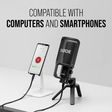 RØDE NT-USB+ USB Condenser Microphone – Studio‑Quality Podcast & Streaming