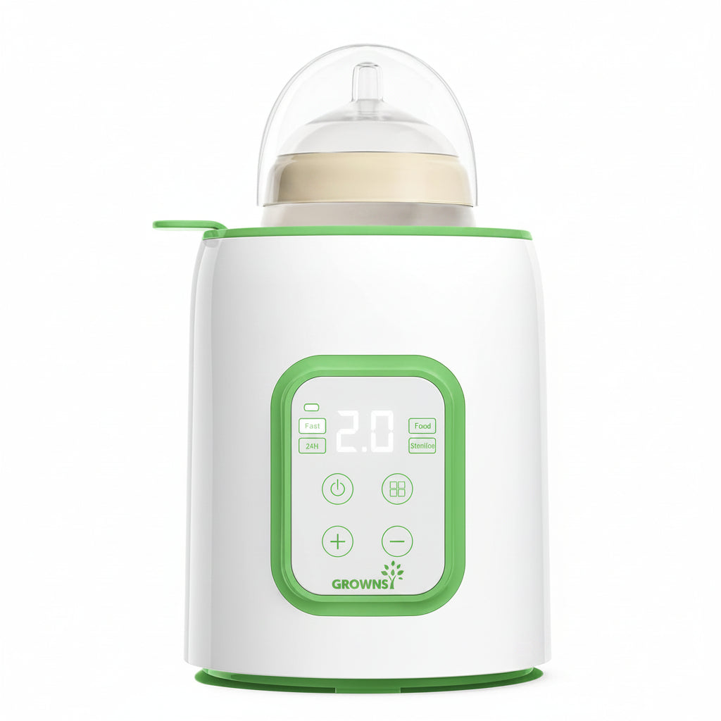 GROWNSY 8-in-1 Baby Bottle Warmer with Timer and Steriliser Grey