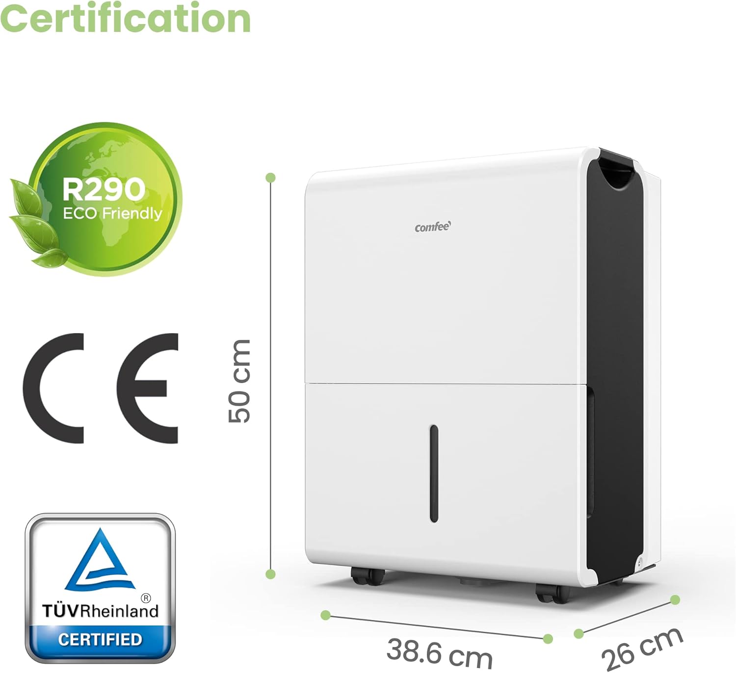Comfee 30L Dehumidifier for 80m² Rooms – Smart Portable Control