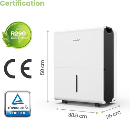 Comfee 30L Dehumidifier for 80m² Rooms – Smart Portable Control