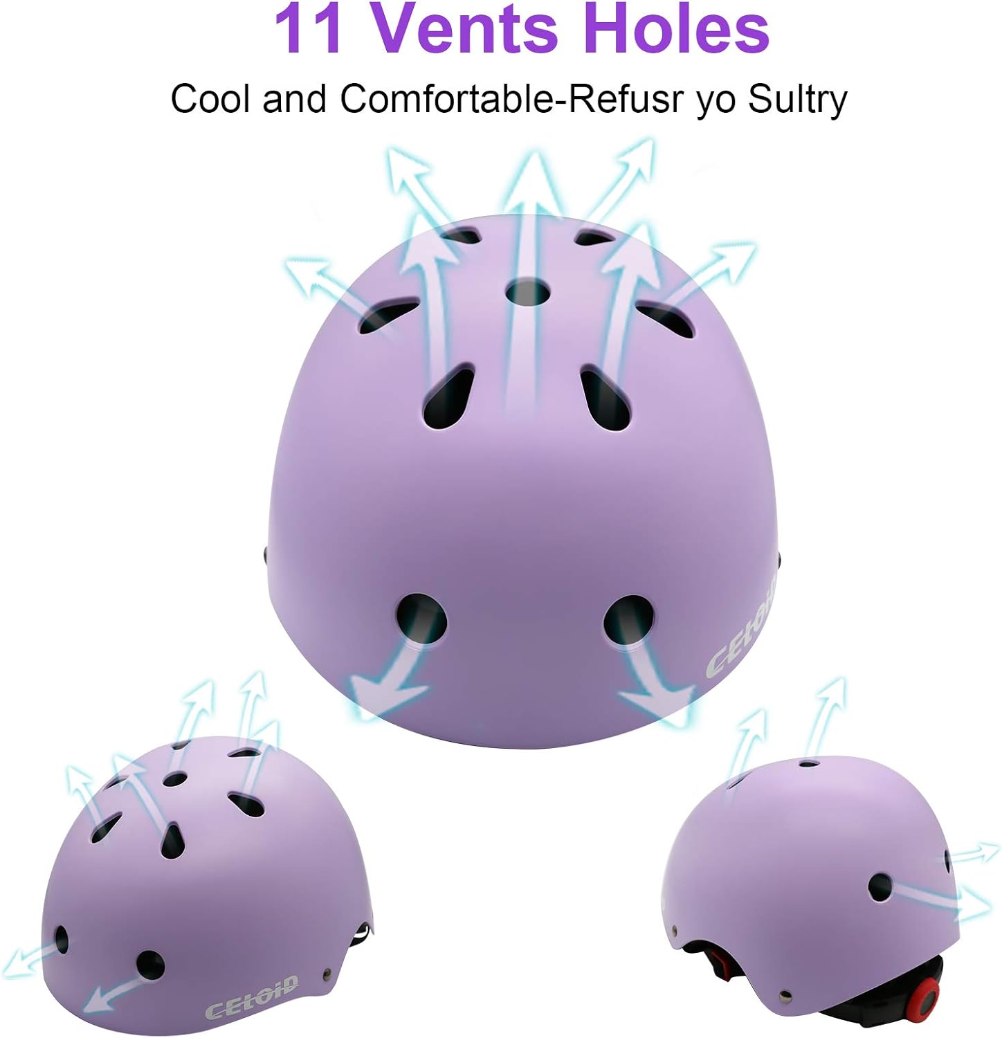 Adjustable Multi-Sport Kids Helmet for Cycling Skateboarding, Ages 2-14 Boys Girls
