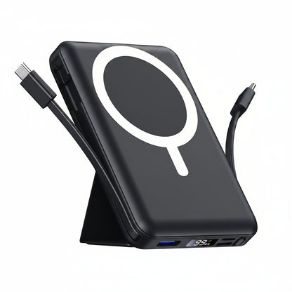Azmuth KT-D020 10000mAh Magnetic Wireless Power Bank with USB-C Cable and LED Display