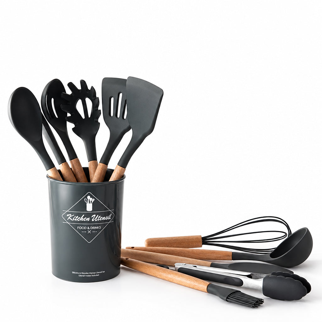Ulalaza Silicone Kitchen Utensil Set