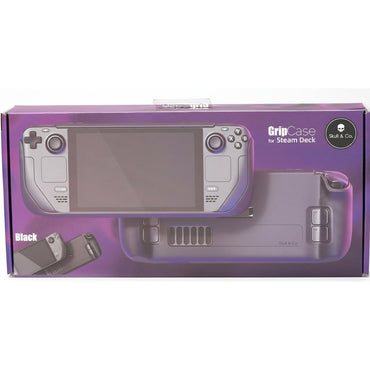 Skull & Co. GripCase SD for Steam Deck – Soft Protective Case with Textured Grips, Stand, Shock‑Absorption, Non‑Slip, Anti‑Scratch Design – Black