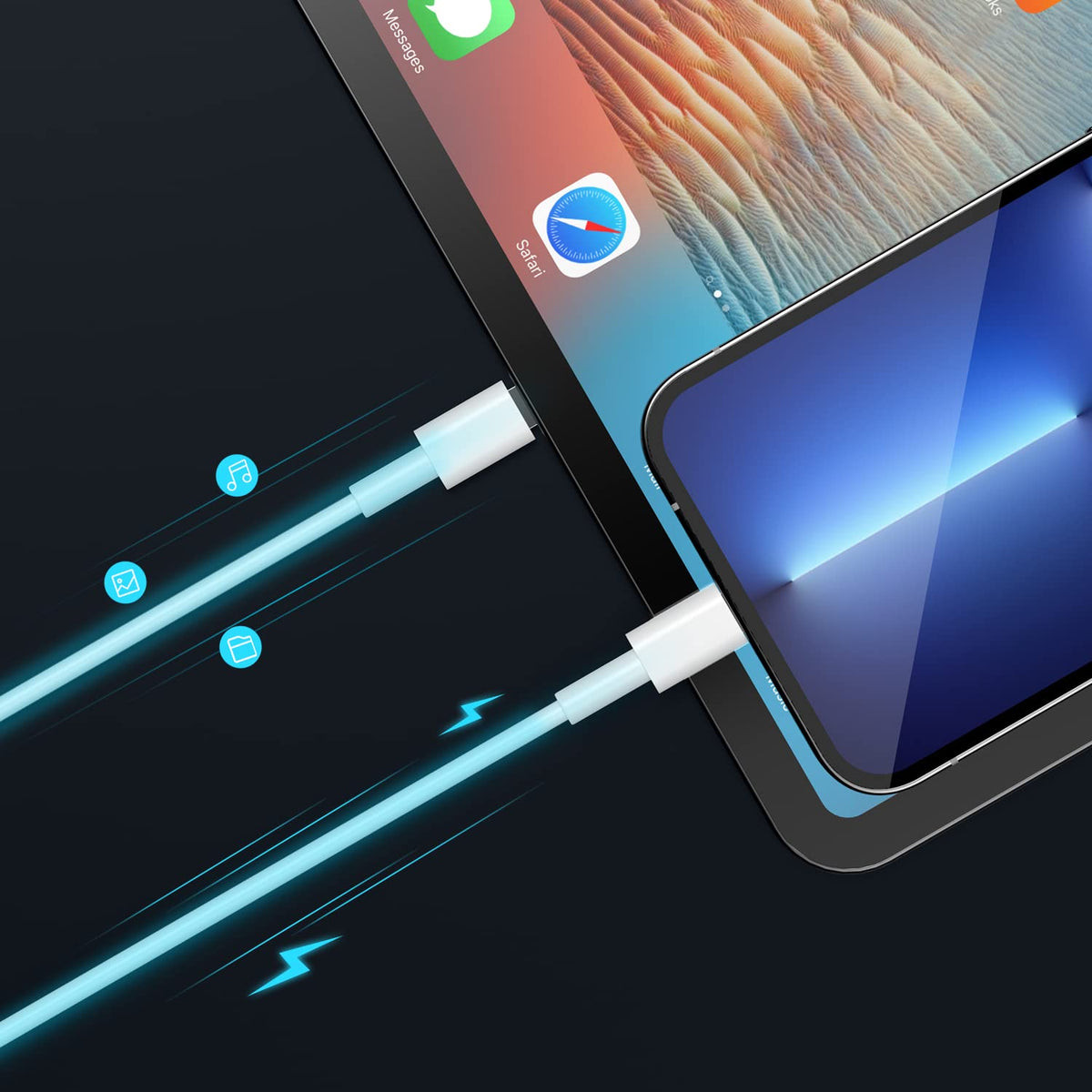 JJCALL FD-11 USB C to Lightning Cable 1m