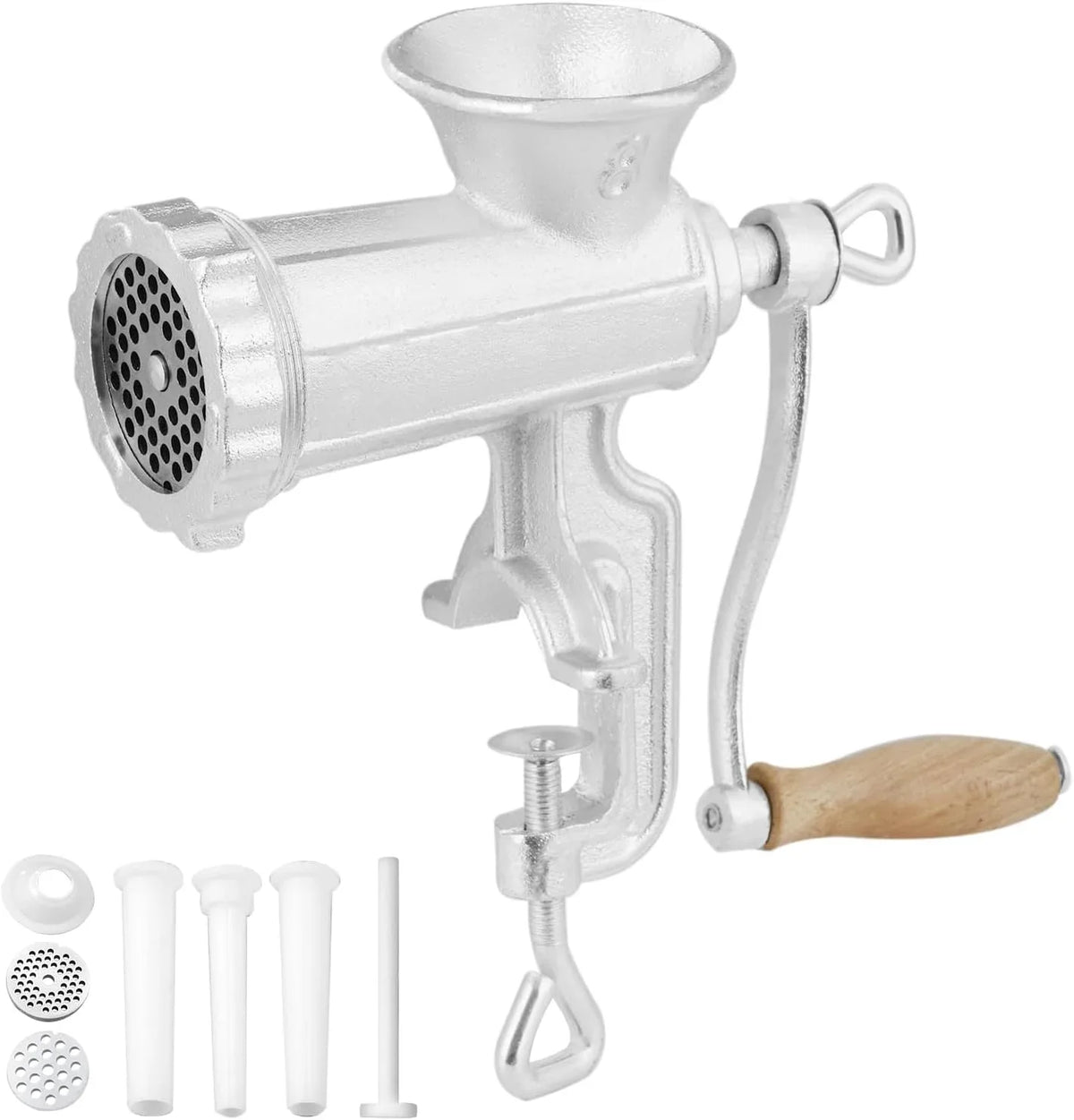VEVOR Heavy-Duty Cast Iron Manual Meat Grinder with Sausage Tubes - Gomix Brands Outlet