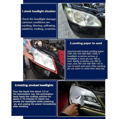 TONZACK 800g Headlight Scratch Repair Liquid – Clear Yellow‑Free Lights