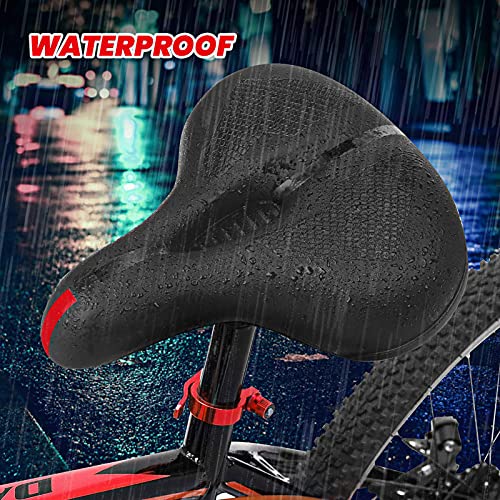 Brgood Wide Memory Foam Bike Seat with Dual Shock Absorbers