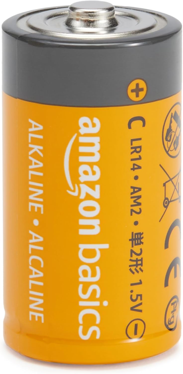 Amazon Basics C Cell Alkaline All-Purpose Batteries - Pack of 12