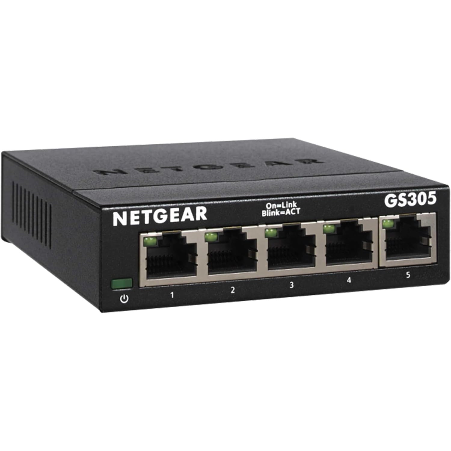 NETGEAR 5‑Port Gigabit Ethernet Unmanaged Switch – Compact Metal Hub