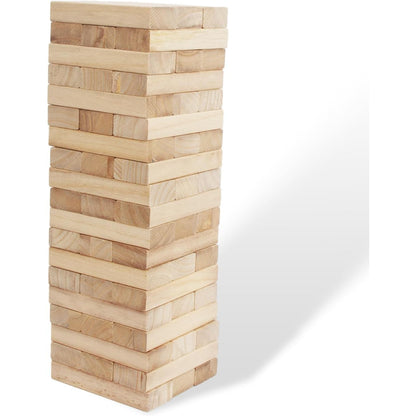 Giant Wooden Tumble Tower Game – 60 Large Timber Blocks
