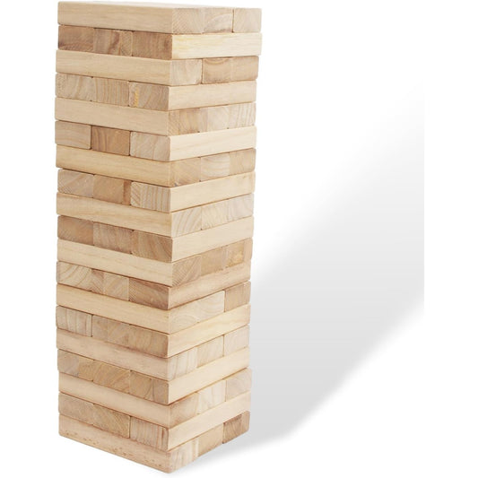 Giant Wooden Tumble Tower Game – 60 Large Timber Blocks