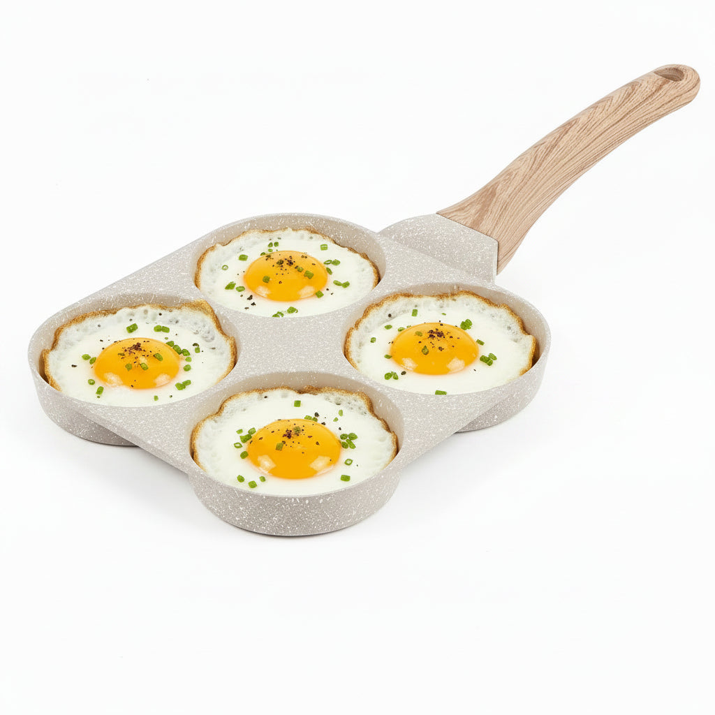 MIUGO 4-Cup Medical Stone Non-Stick Frying Pan 0.63kg White