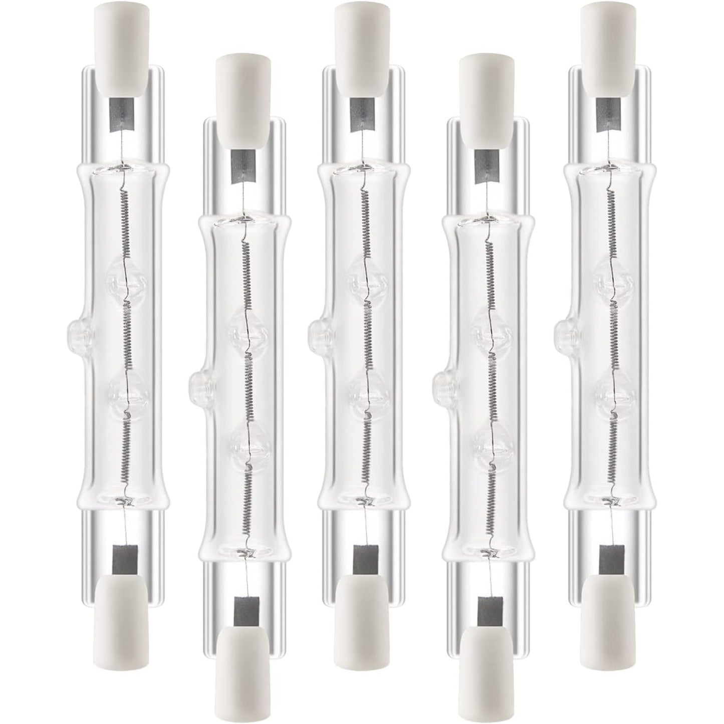 Jaenmsa 5-Pack R7S 78mm 150W Halogen Bulb Dimmable Warm White