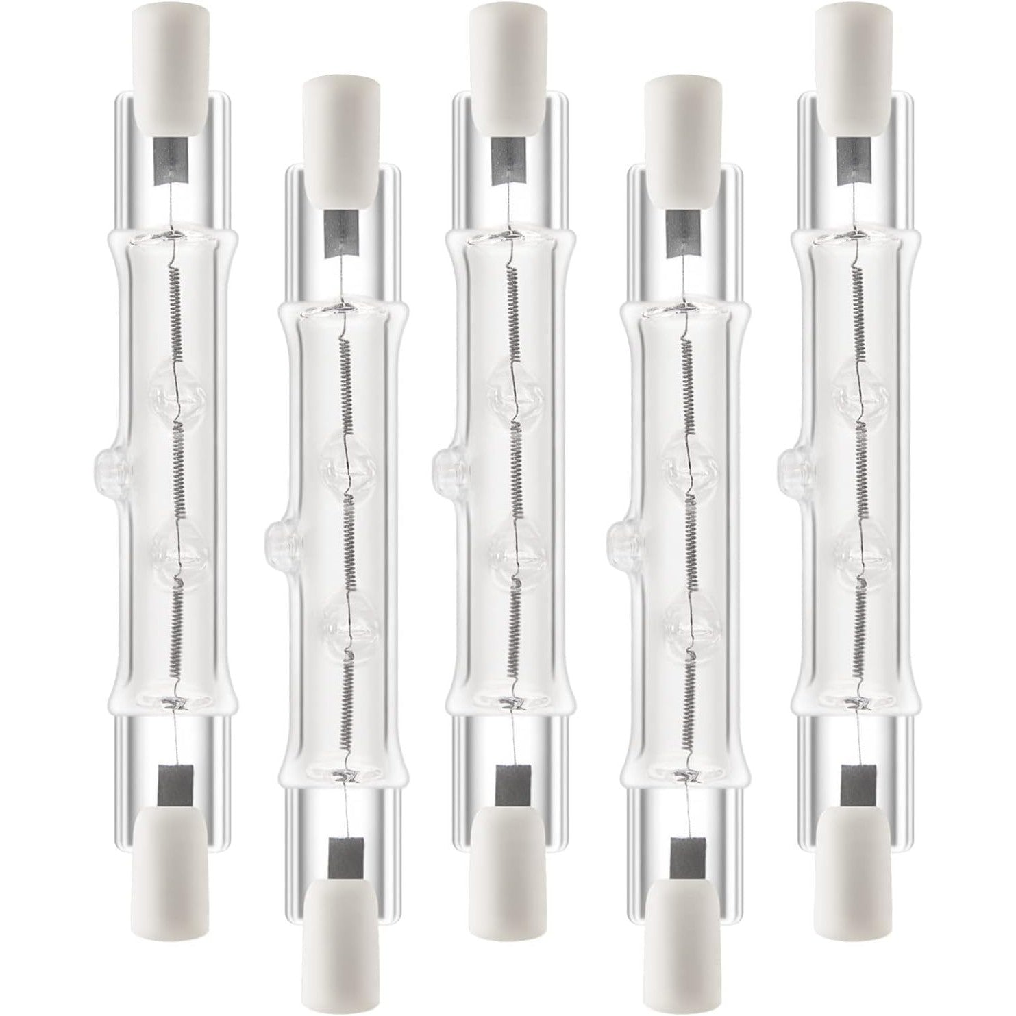 Jaenmsa 5-Pack R7S 78mm 150W Halogen Bulb Dimmable Warm White